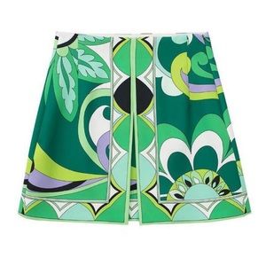Zara Abstract Printed Skirt